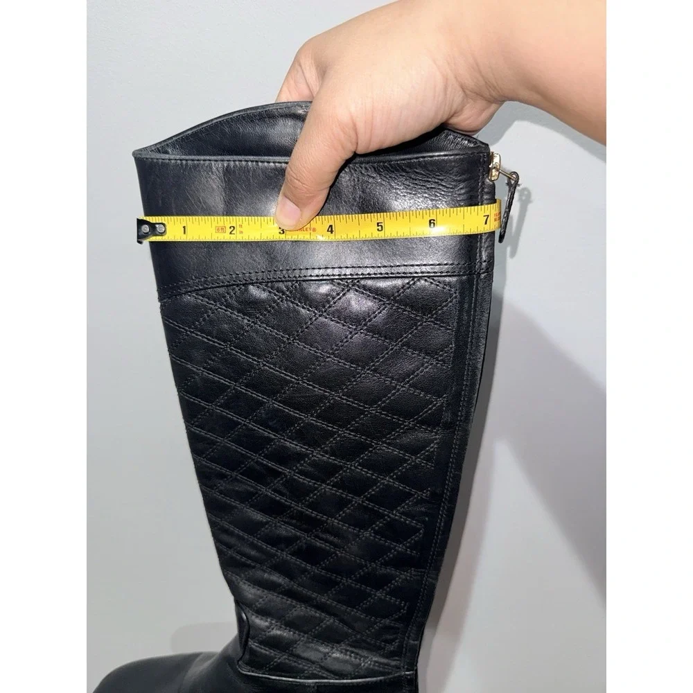 Tory Burch Claremont Quilted Black‎ High Boot Women's Size 6.5 M Designer